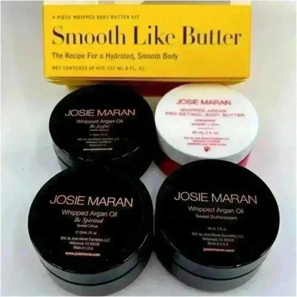 Josie Maran Smooth Like Butter 4 Piece Whipped Body Butter Set - 4x 2fl oz Cans - Picture 1 of 7